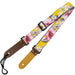 Aria Ukulele-Gurt mit Hibiskus-Dekor Gelb