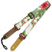 Aria Ukulele-Gurt mit Hibiskus-Dekor Weiß