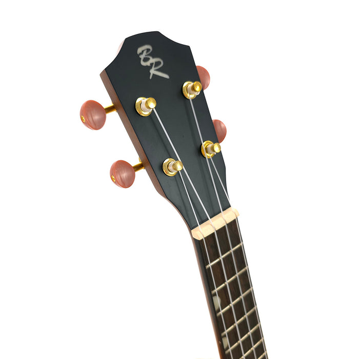 Baton Rouge rECO Series Fichte/Kirsche Konzert Ukulele (UTC-C) Kopfplatte