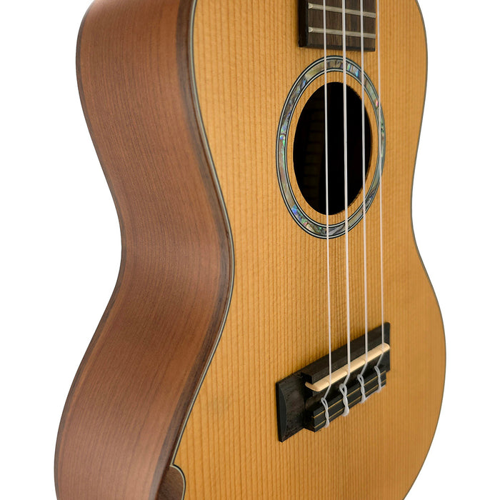 Baton Rouge rECO Series Fichte/Kirsche Konzert Ukulele (UTC-C) Detail