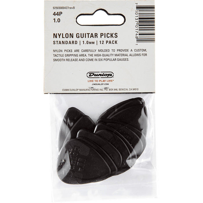 Dunlop Standard Nylon Plektrum 1,00mm (12er Pack) Back