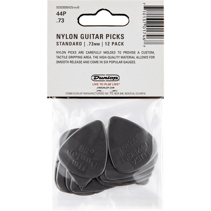 Dunlop Standard Nylon Plektrum 0,73mm (12er Pack) Back