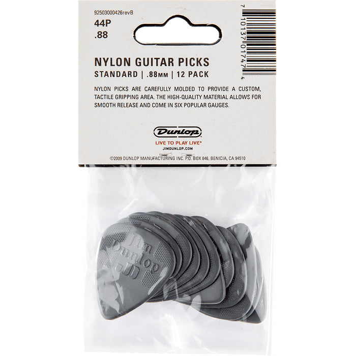 Dunlop Standard Nylon Plektrum 0,88mm (12er Pack) Rückseite