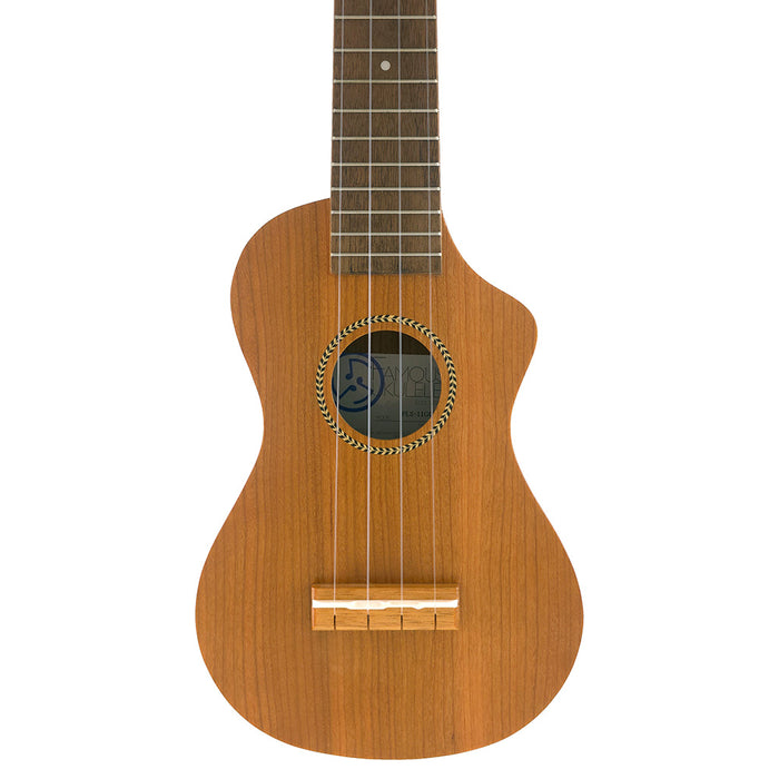 Famous American Cherry Soprano Longneck Ukulele FLS-11GC Decke