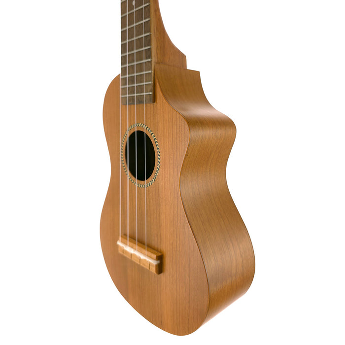 Famous American Cherry Soprano Longneck Ukulele FLS-11GC rechts