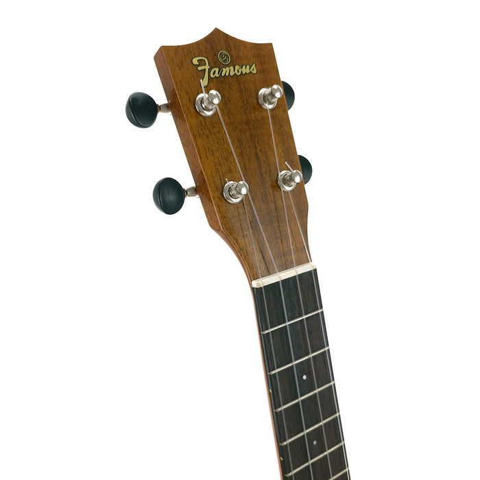 Famous Hawaiian Koa Soprano Longneck Ukulele FLS-2G Kopfplatte