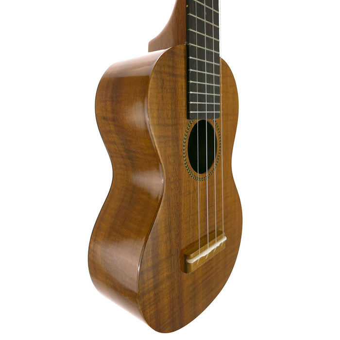 Famous Hawaiian Koa Soprano Longneck Ukulele FLS-2G links