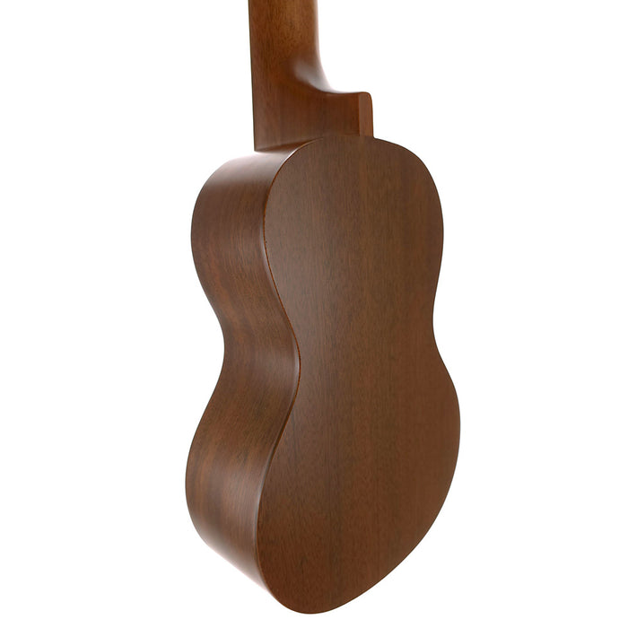 Famous Mahogany Soprano Longneck Ukulele FLS-60 hinten links