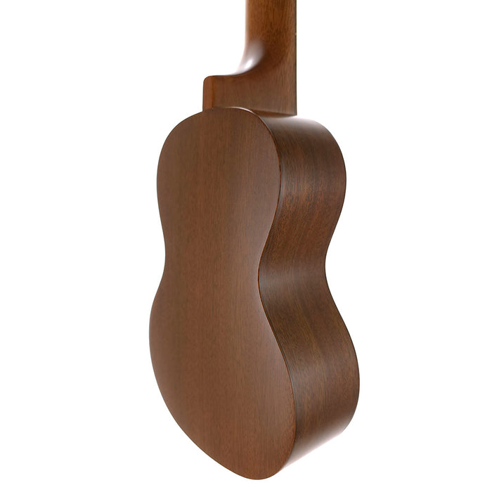 Famous Mahogany Soprano Longneck Ukulele FLS-60 hinten rechts