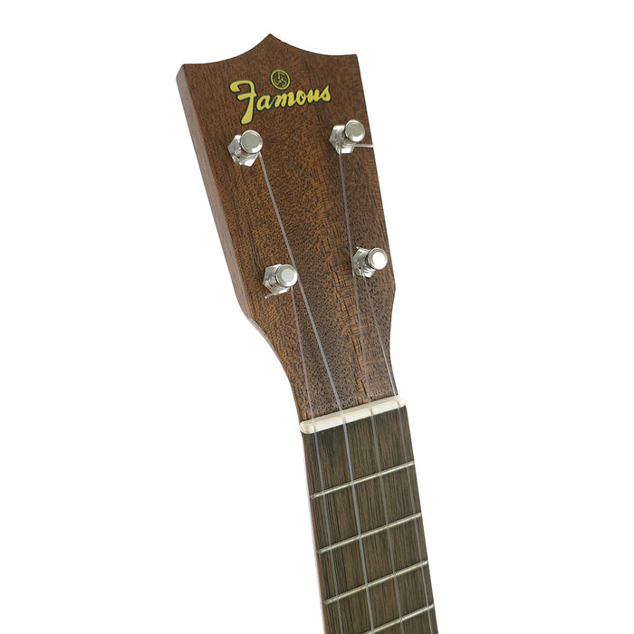 Famous Mahogany Soprano Ukulele FS-1 Kopfplatte