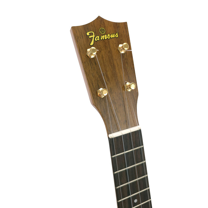 Famous Hawaiian Koa Soprano Ukulele FS-5 Kopfplatte