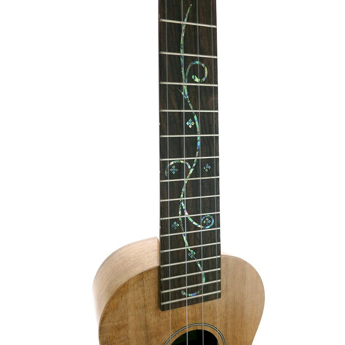 Famous "Tree of Life" Limited Edition Koa Sopran Ukulele FS-5GTOL #5 Griffbretteinlage