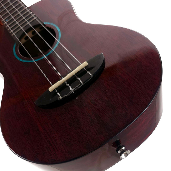 Flight Iris Tinta Bordeaux Rot Konzert Ukulele