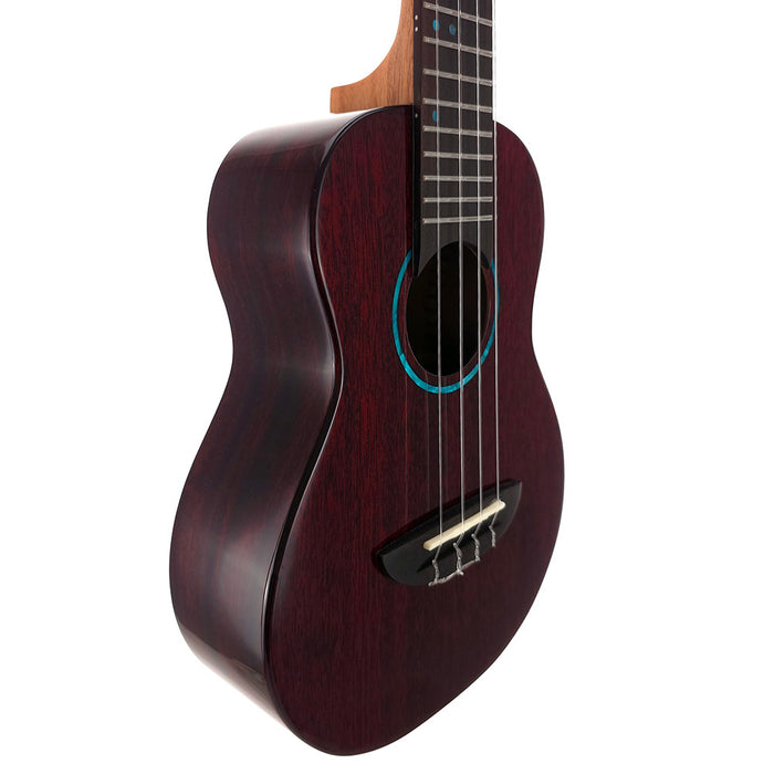 Flight Iris Tinta Bordeaux Rot Konzert Ukulele