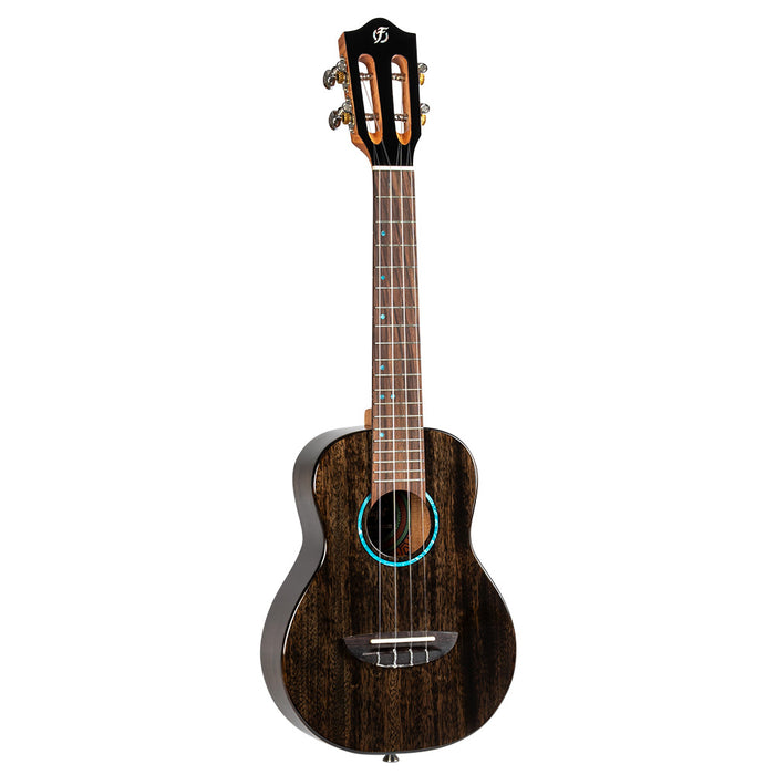Flight Iris Tinta Black Konzert Ukulele links