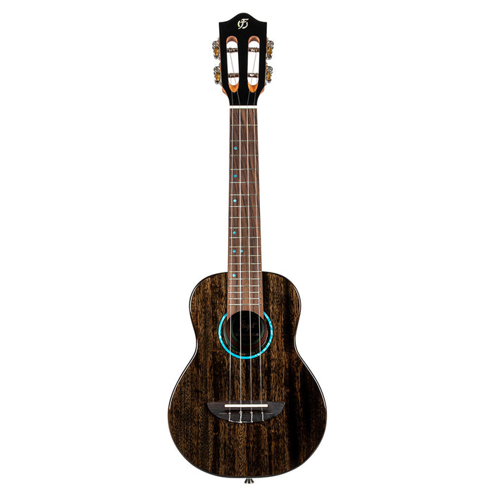 Flight Iris Tinta Black Konzert Ukulele