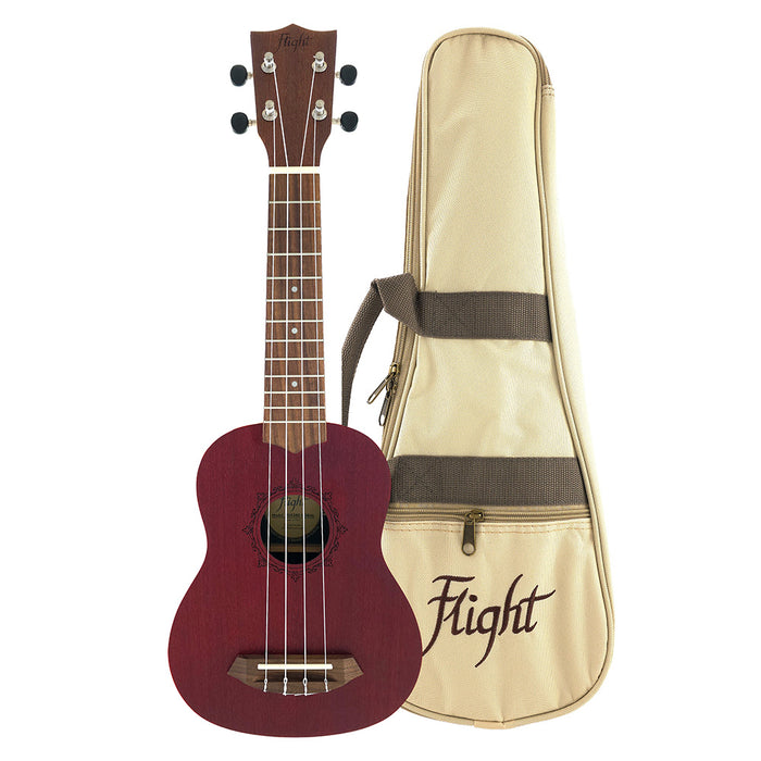 Flight NUS 380 Coral Sopran-Ukulele mit Gigbag