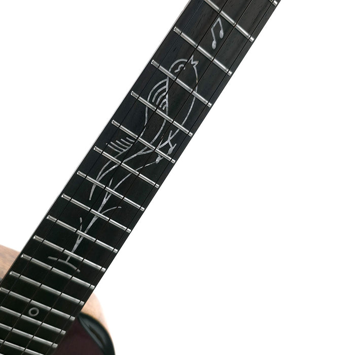 Flight Songbird Purple EQ-A Konzert Ukulele Inlay