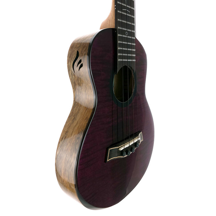 Flight Songbird Purple EQ-A Konzert Ukulele links