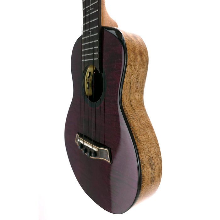Flight Songbird Purple EQ-A Konzert Ukulele rechts