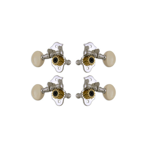 Grover Sta-Tite Mechaniken für Ukulele Chrome/Weiß (GR 9CW)