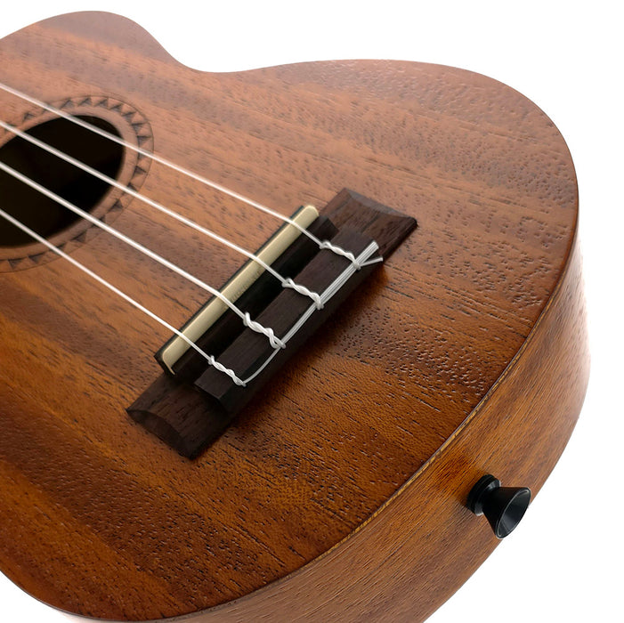 Kala Satin Mahogany Sopran Einsteiger-Set (KA-15S BNDL) Gurtpin
