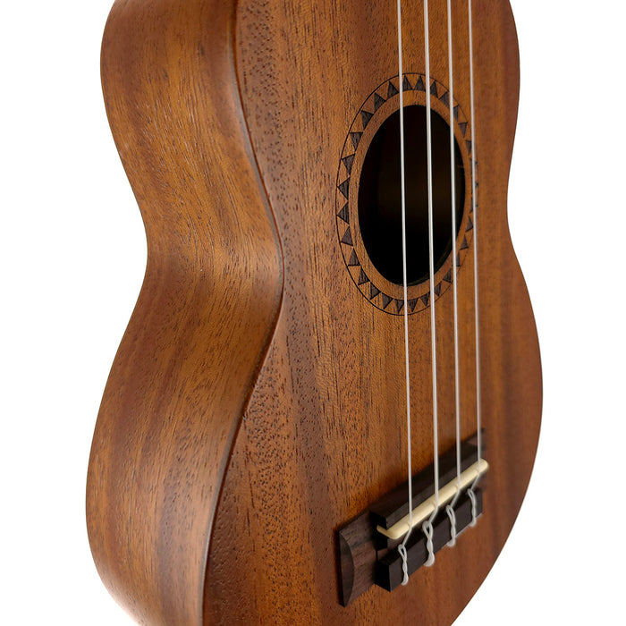 Kala Satin Mahogany Sopran Einsteiger-Set (KA-15S BNDL) Schallloch