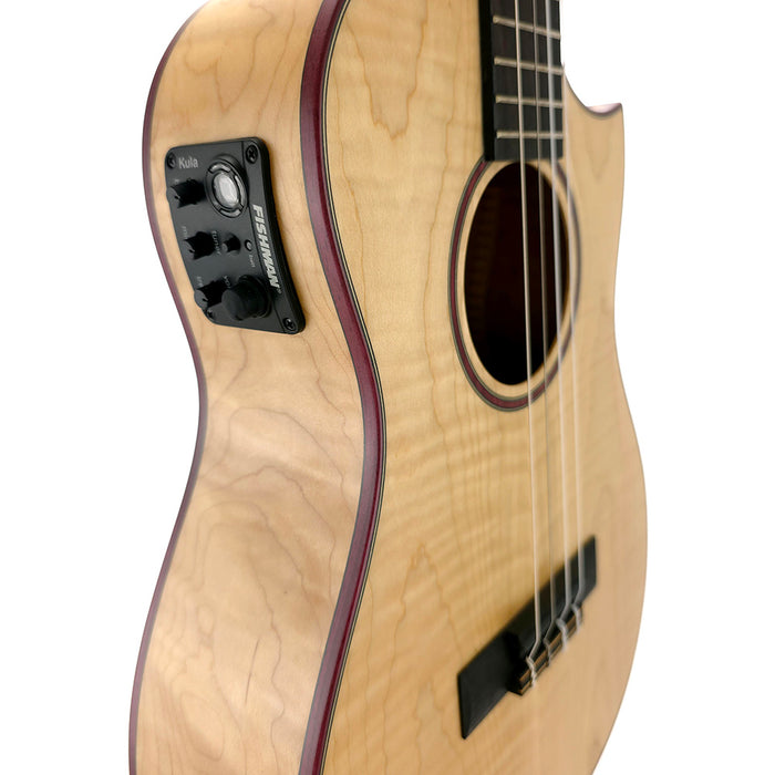 Kala All Solid Flame Maple Bariton Ukulele #123090191 EQ