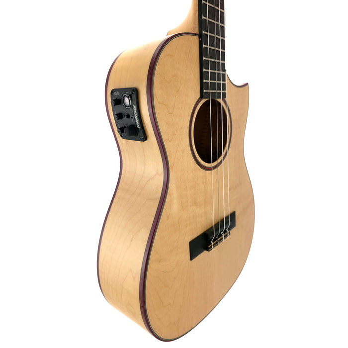 Kala All Solid Flame Maple Bariton Ukulele