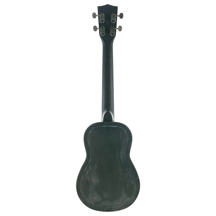 Kala Antique Copper Tenor Resonator Ukulele mit Tonabnehmer Rückseite