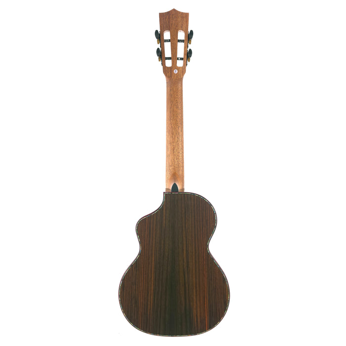 Kala Contour Deluxe All Solid Gloss Spruce Rosewood Tenor Ukulele #2606102 Rückseite