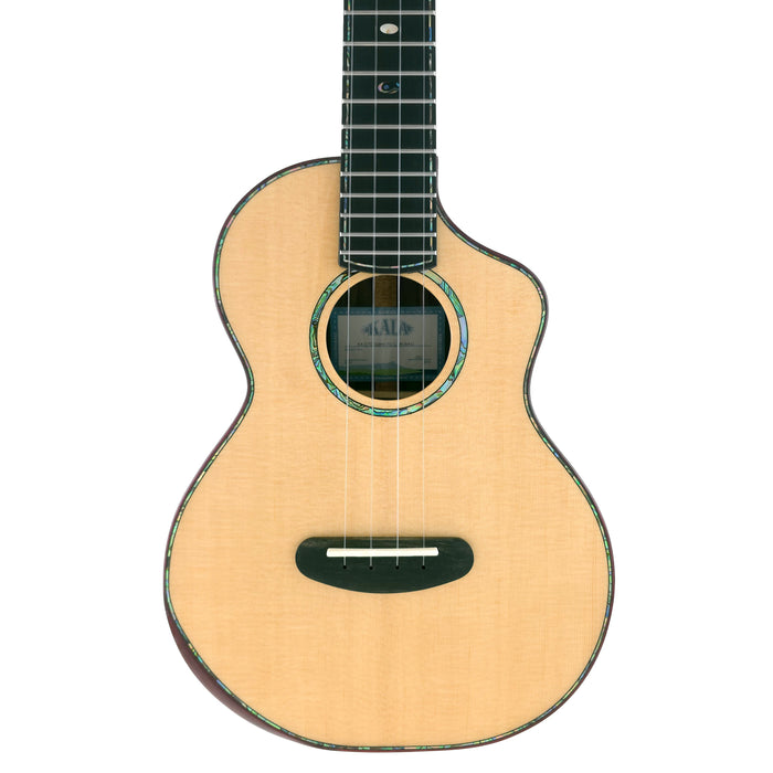 Kala Contour Deluxe All Solid Gloss Spruce Rosewood Tenor Ukulele #2606102 Decke