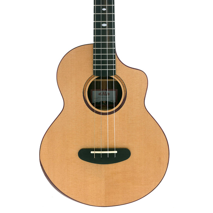 Kala Contour Series All Solid Gloss Spruce Rosewood Bariton Ukulele B-Ware