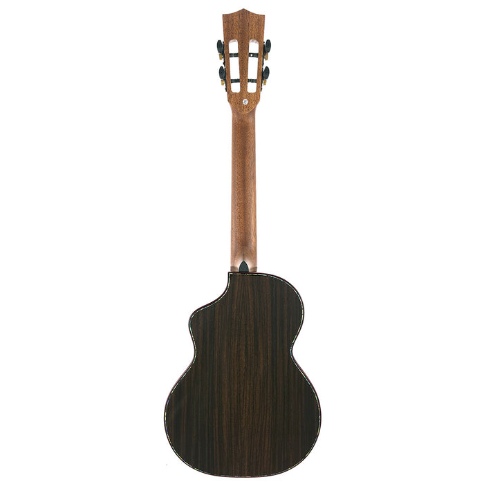 Kala Contour Deluxe All Solid Gloss Spruce Rosewood Tenor Ukulele Rückseite