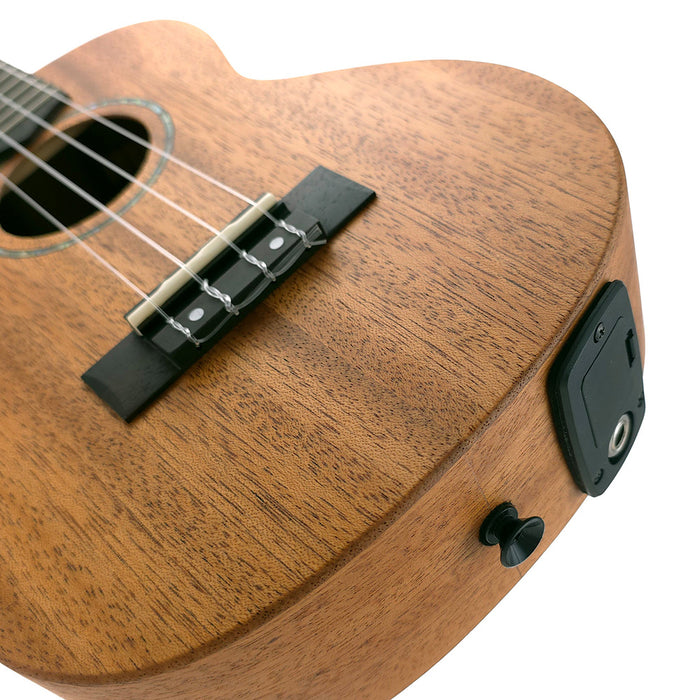 James Hill Signature All Solid Mahogany Konzert Ukulele mit Tonabnehmer