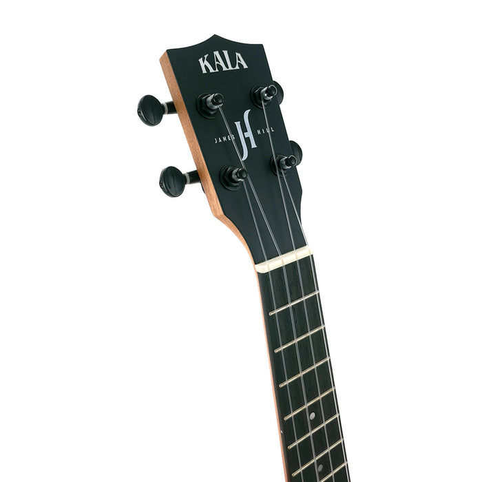 James Hill Signature All Solid Mahogany Konzert Ukulele mit Tonabnehmer Kopfplatte
