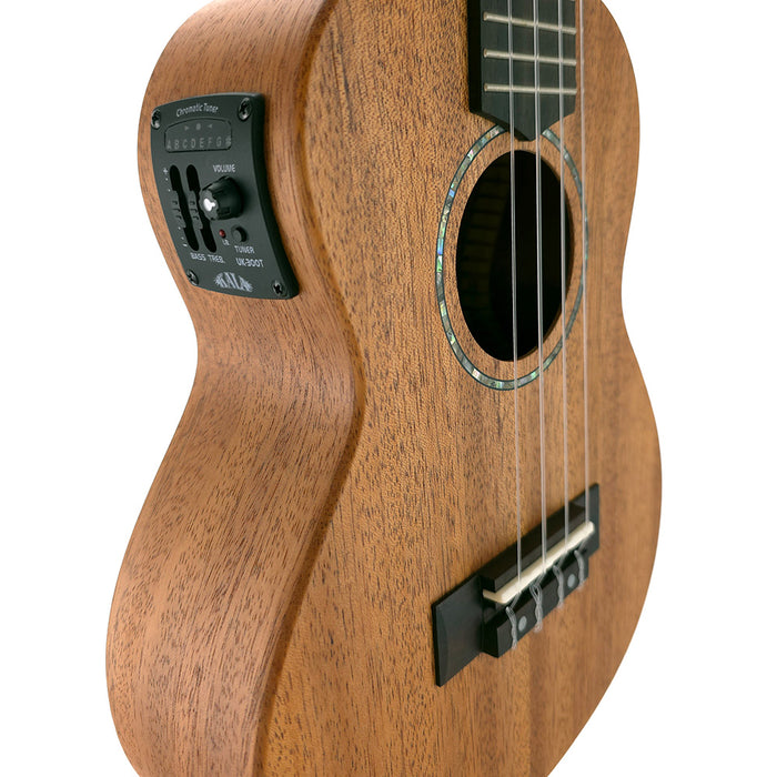 James Hill Signature All Solid Mahogany Konzert Ukulele mit Tonabnehmer EQ