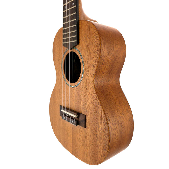 James Hill Signature All Solid Mahogany Konzert Ukulele mit Tonabnehmer B-Ware rechts