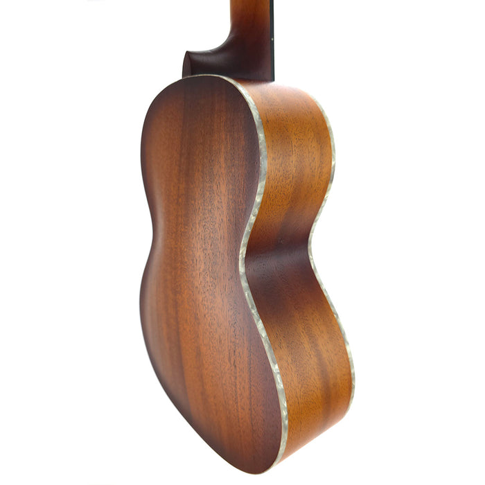 Kala Sunburst Brass Resonator Tenor Ukulele hinten links