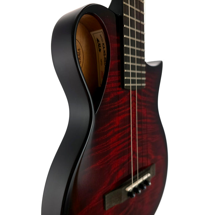Kala Revelator Nautilus Horizon Red Glow Mango Tenor Ukulele #926051032 Soundhole