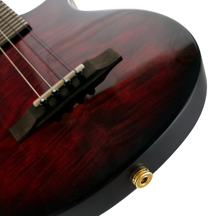 Kala Revelator Nautilus Horizon Red Glow Mango Tenor Ukulele #926051032 Tonabnehmer