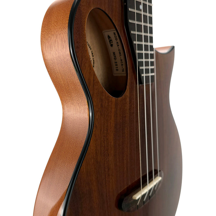 Kala Revelator Night Owl Acacia Tenor Ukulele #A25010014 Soundhole