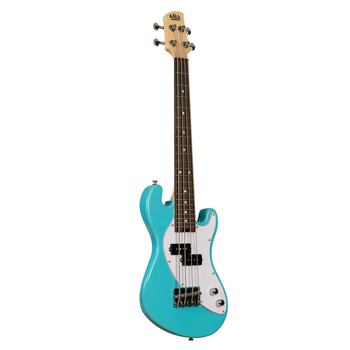 Kala U-BASS Solid Body 4-String Surf Blue Fretted Links