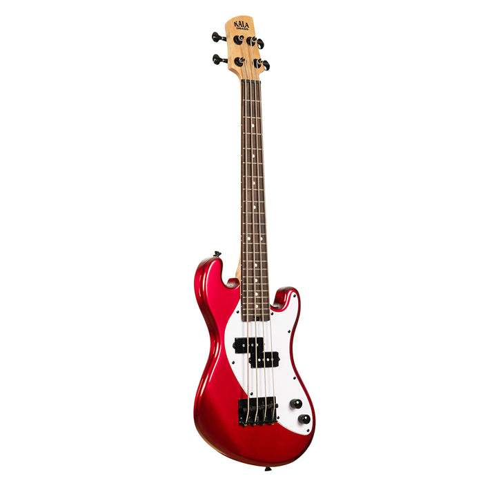 Kala Solid Body 4-String Candy Apple Red Fretted U-BASS side 2