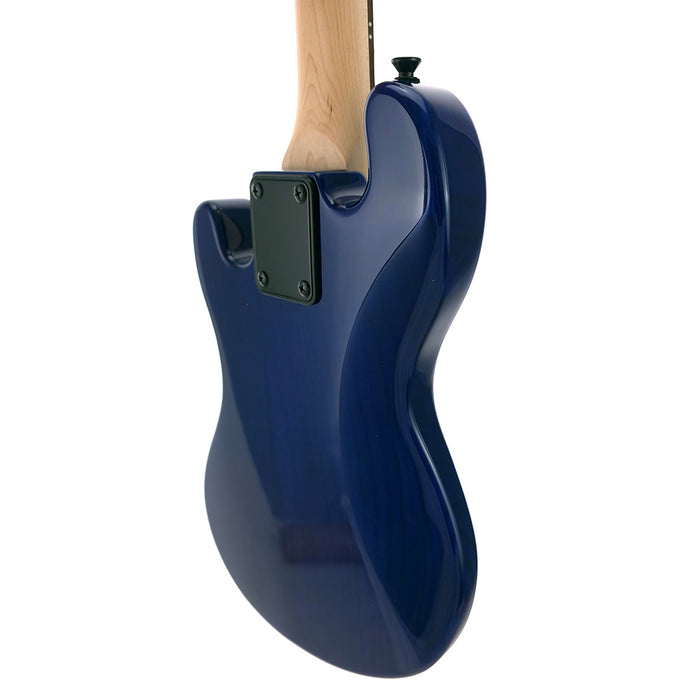 Kala U-BASS Solid Body 4-String Sapphire Blue - Fretted hinten rechts