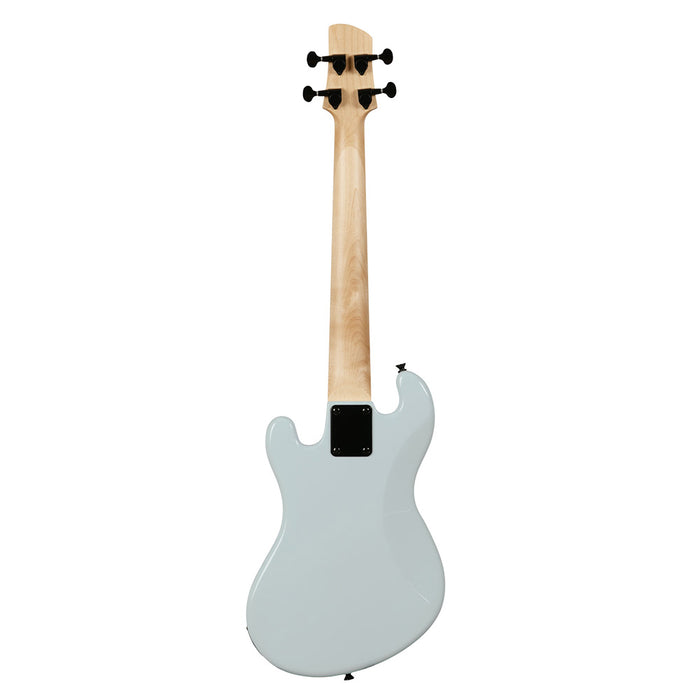 Kala U-BASS Solid Body 4-String Powder Blue Fretted back