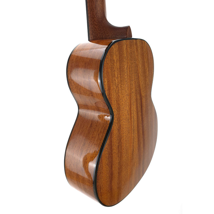 Kala x Uke Supply Solid Top Mahagoni Gloss Tenor Ukulele hinten links