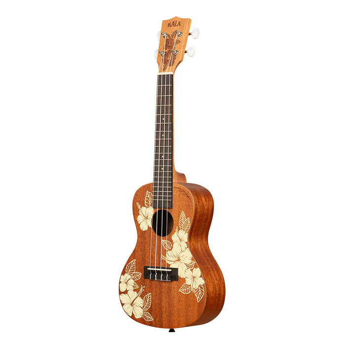 Kala Voyage Series Hibiscus Konzert Ukulele links
