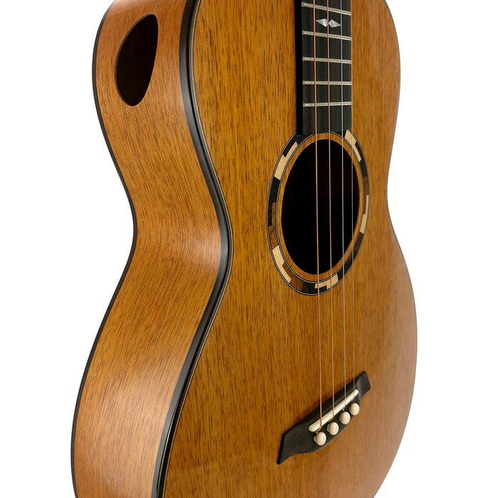 Kala Waypoint All Solid Mango Steel String Grand Bariton Ukulele Soundhole