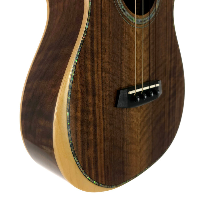 Kala Westcoast Woods Walnut Bariton Ukulele #260909 Armrest
